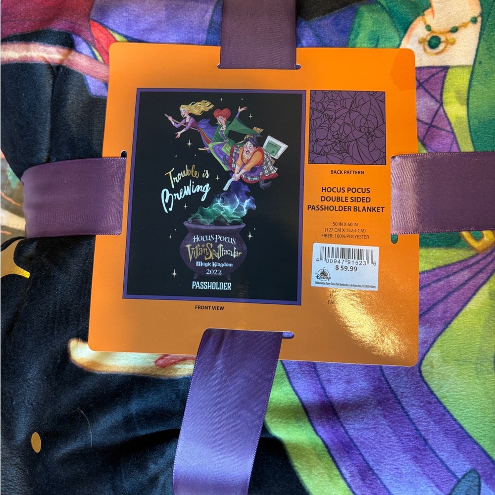 Disney Mickey’s Halloween Party Villains Spectacular Blanket AP Exclusive